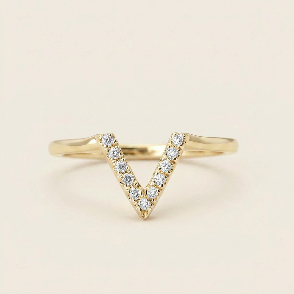 Moissanite 0.11 CT Round Cut Diamond Ring