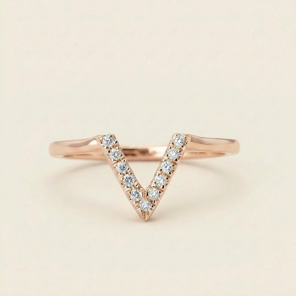 Moissanite 0.11 CT Round Cut Diamond Ring