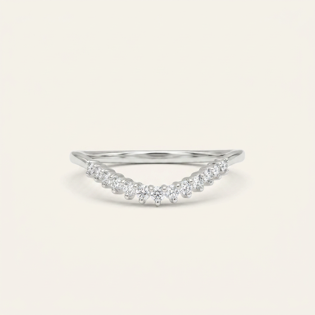 Moissanite 0.26 CT Round Cut Diamond Ring