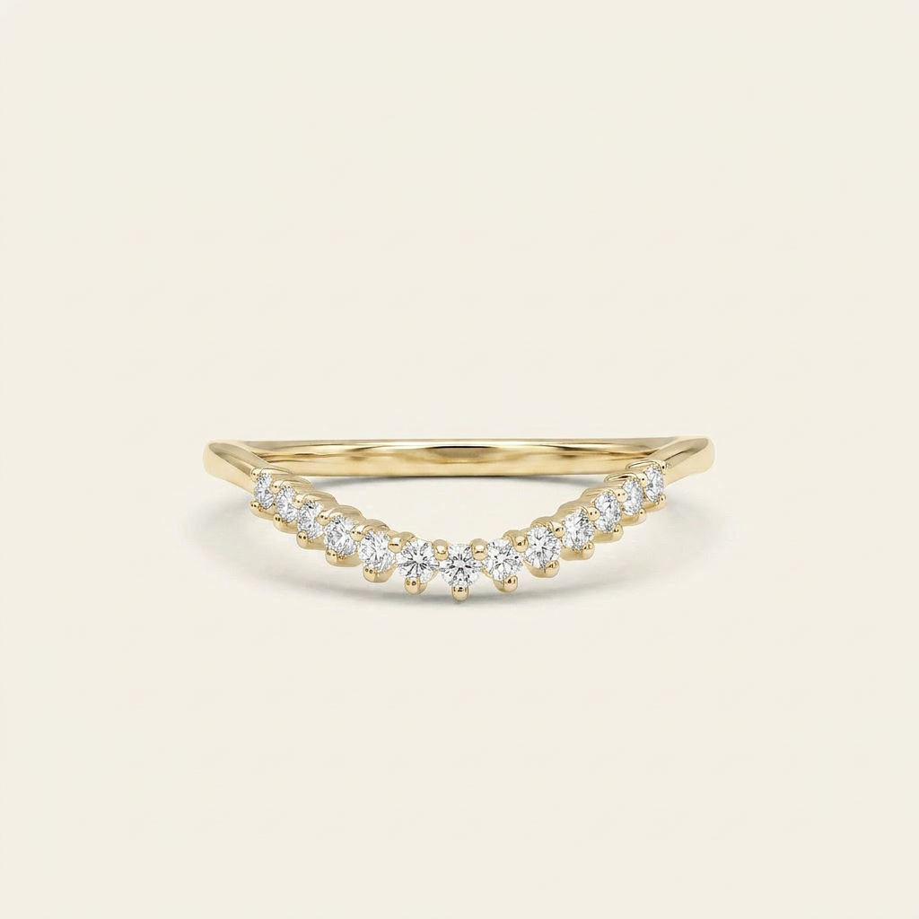 Moissanite 0.26 CT Round Cut Diamond Ring