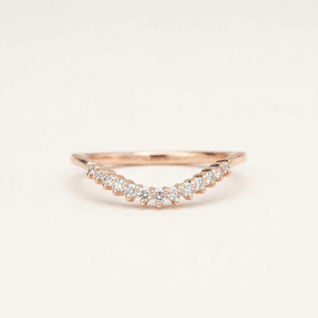 Moissanite 0.26 CT Round Cut Diamond Ring