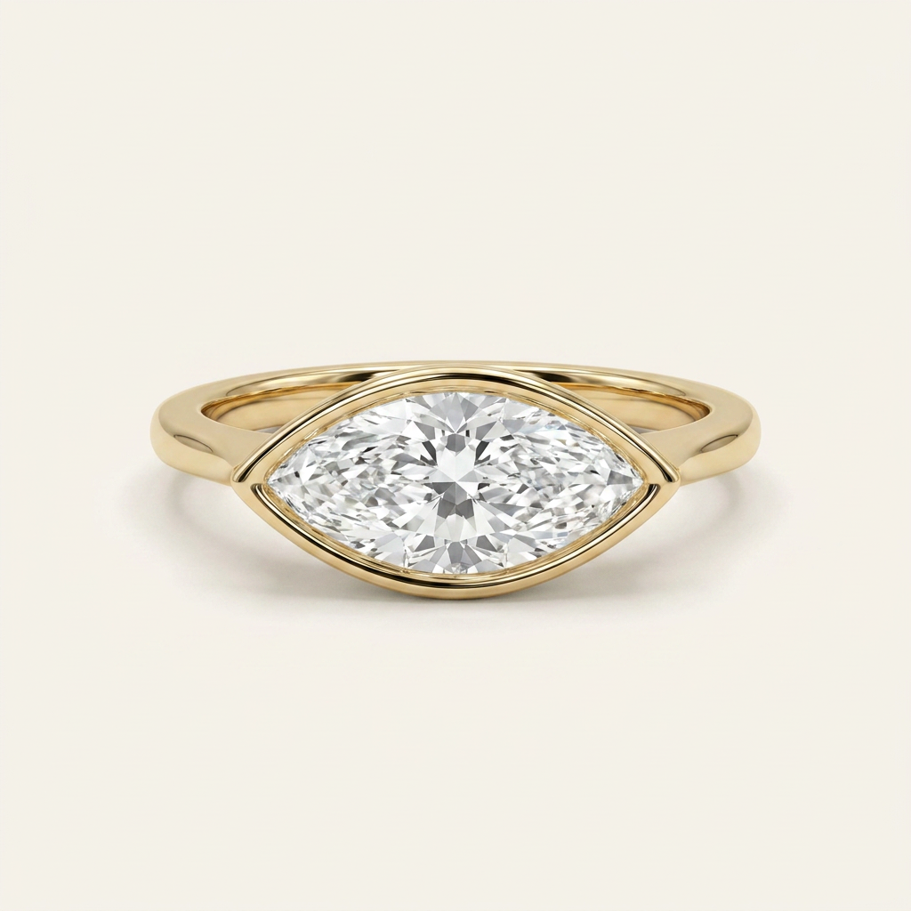 Moissanite 2.57 CT Marquise Cut Diamond Solitaire Ring
