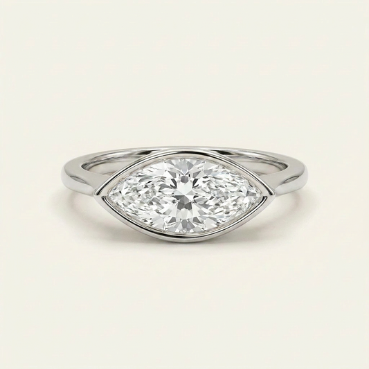 Moissanite 2.57 CT Marquise Cut Diamond Solitaire Ring