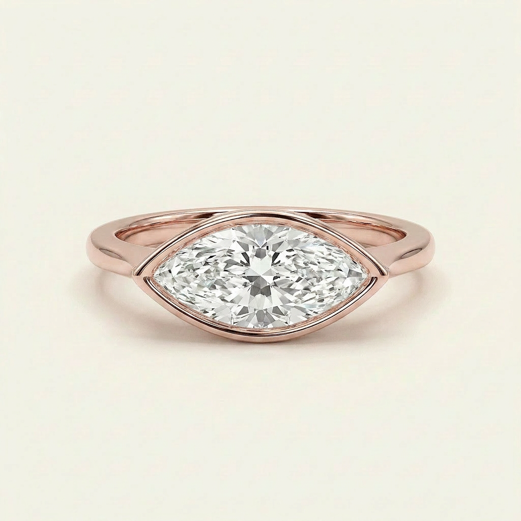 Moissanite 2.57 CT Marquise Cut Diamond Solitaire Ring