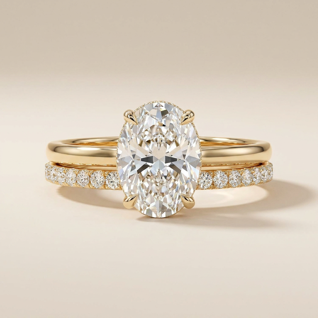 Moissanite 2.70 CT Oval Cut Diamond Solitaire Ring