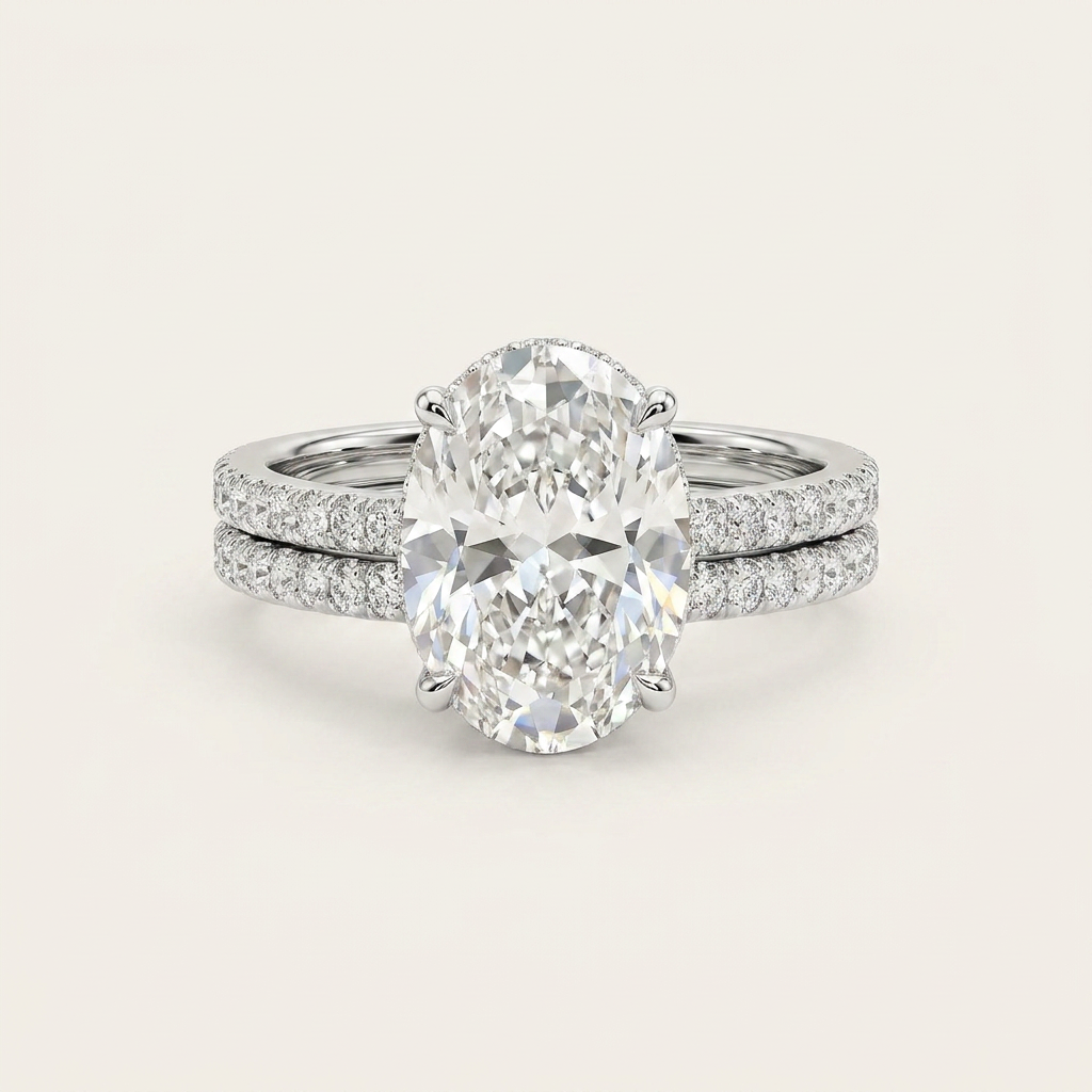 Moissanite 2.50 CT Oval Cut Diamond Solitaire Ring