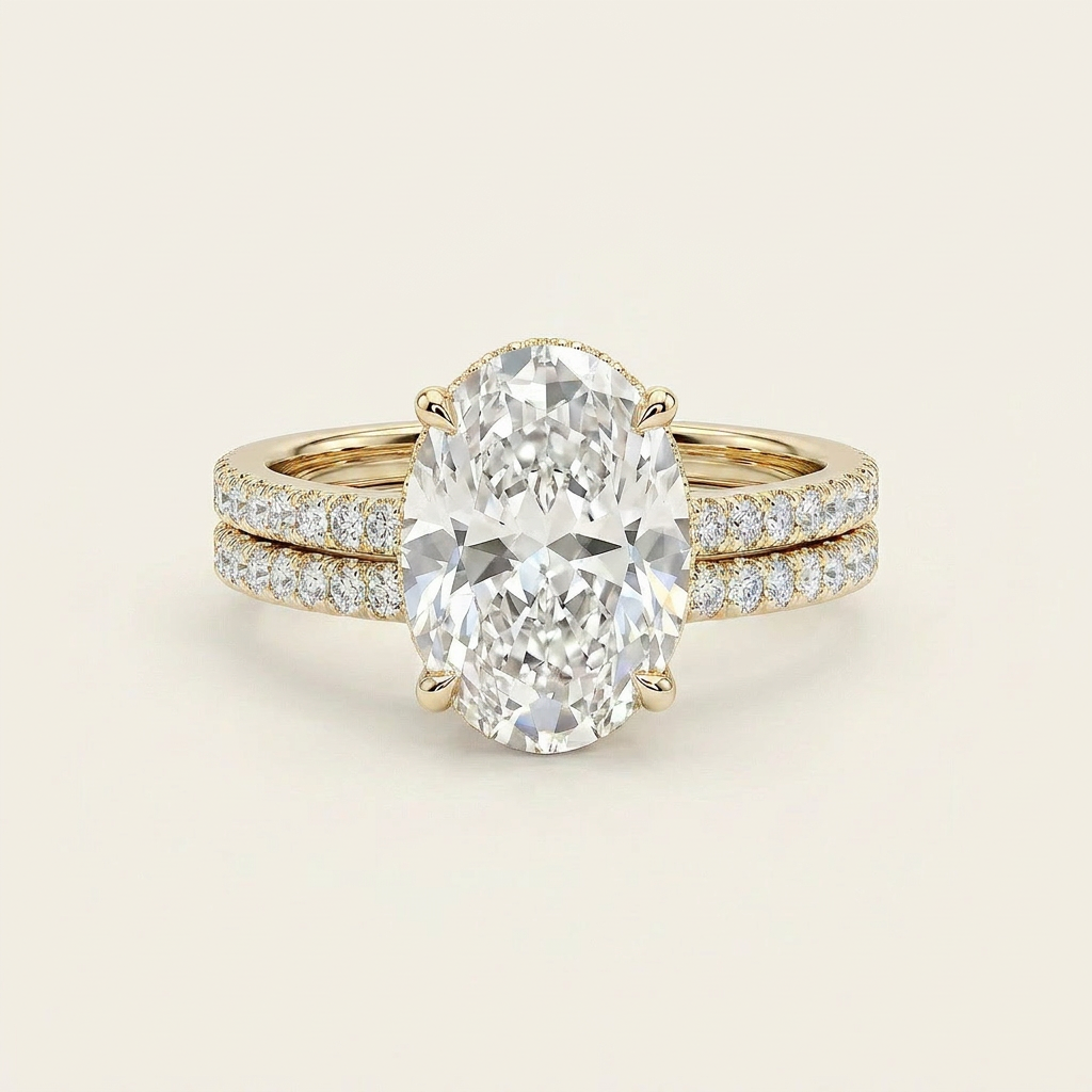 Moissanite 2.50 CT Oval Cut Diamond Solitaire Ring