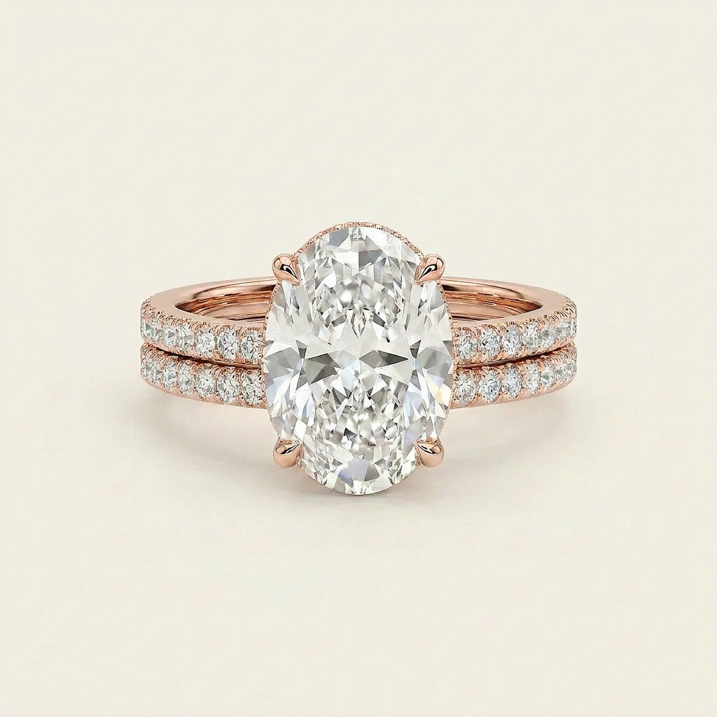 Moissanite 2.50 CT Oval Cut Diamond Solitaire Ring