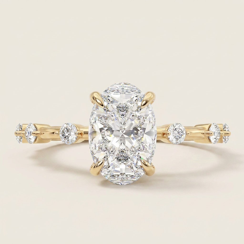 Moissanite 1.50 CT Oval Cut Diamond Solitaire Ring