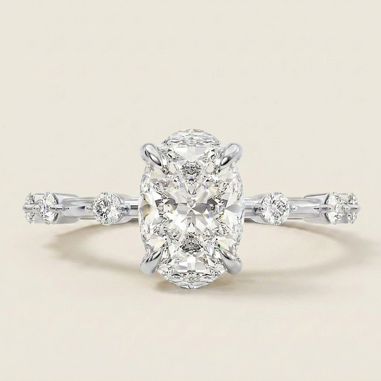 Moissanite 1.50 CT Oval Cut Diamond Solitaire Ring