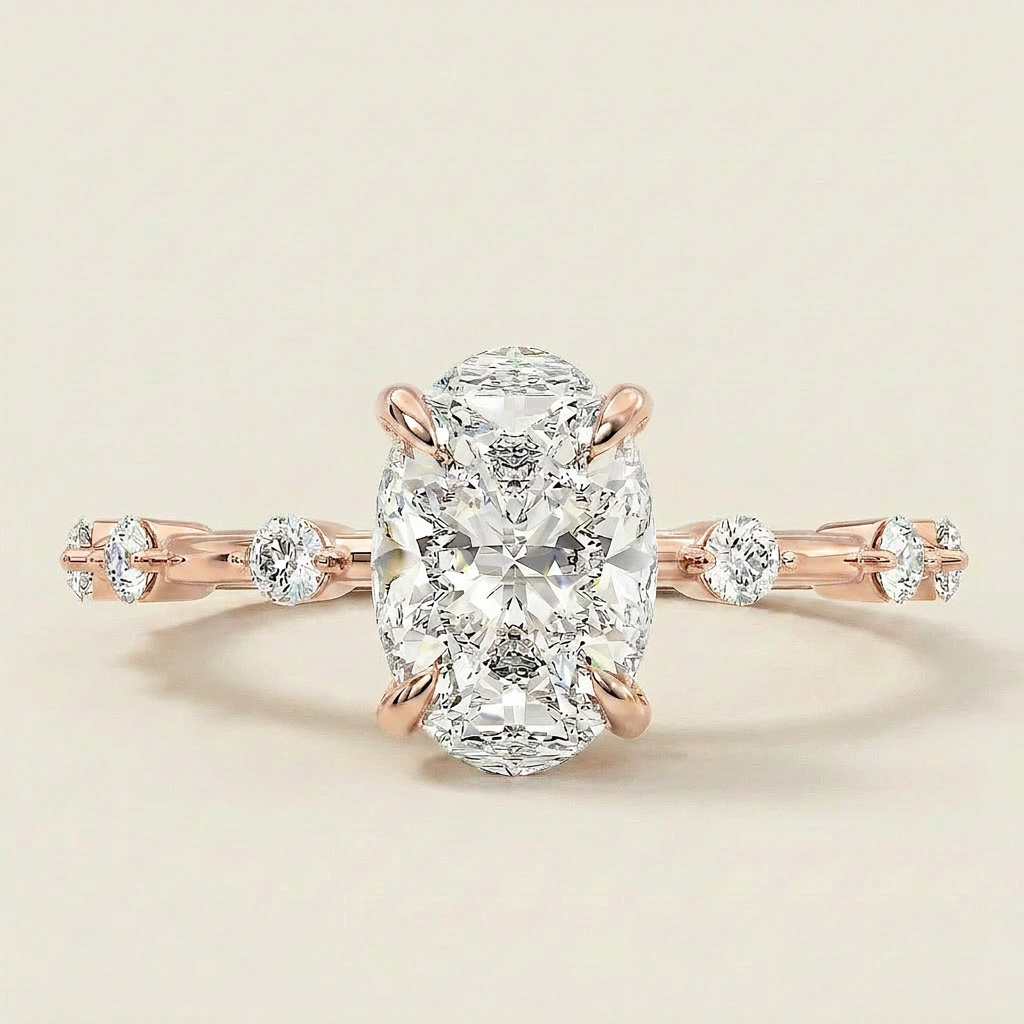 Moissanite 1.50 CT Oval Cut Diamond Solitaire Ring
