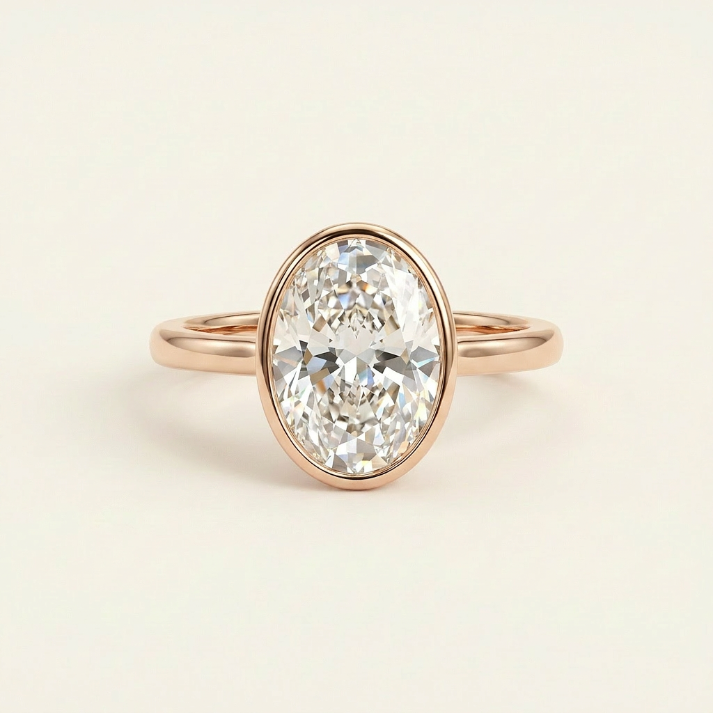Moissanite 2.80 CT Oval Cut Diamond Solitaire Ring