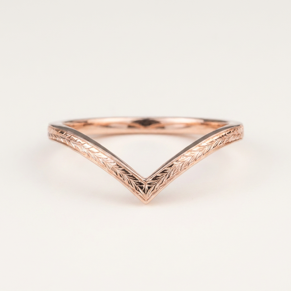 Classic V-Shape Plain Wedding Band