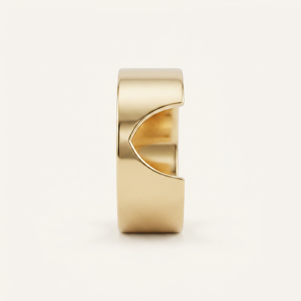 Sleek Ellipse Plain Wedding Band