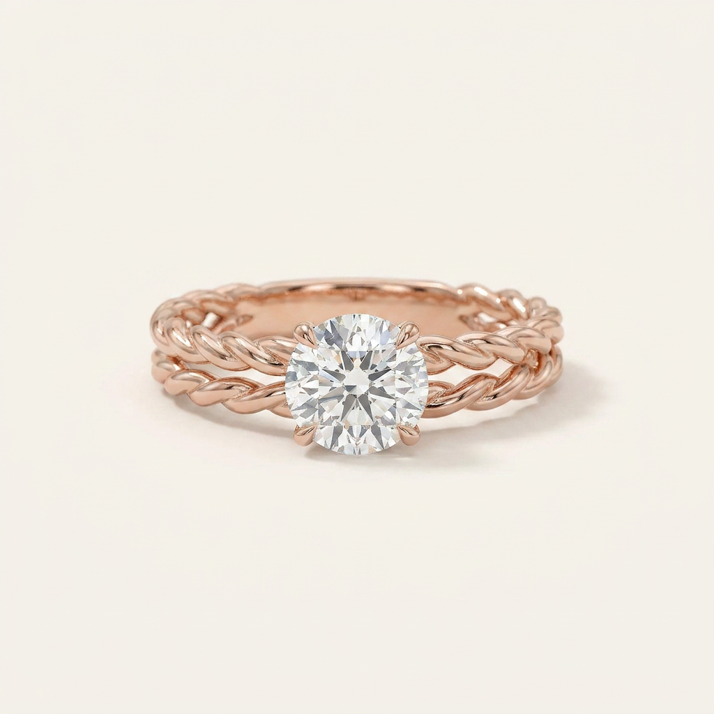 Moissanite 1.50 CT Round Cut Diamond Solitaire Ring