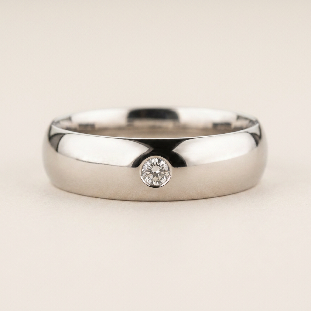 0.10 CT Round Cut Salt and Pepper Diamond Ring (V-Pepper)