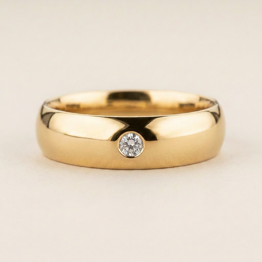 0.10 CT Round Cut Salt and Pepper Diamond Ring (V-Pepper)