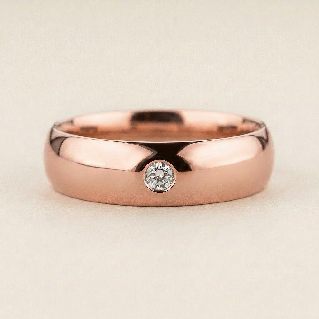 0.10 CT Round Cut Salt and Pepper Diamond Ring (V-Pepper)