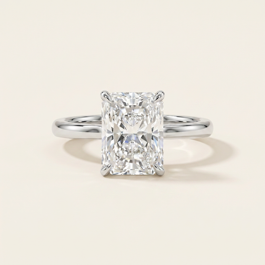 Moissanite 1.67 CT Radiant Cut Diamond Solitaire Ring
