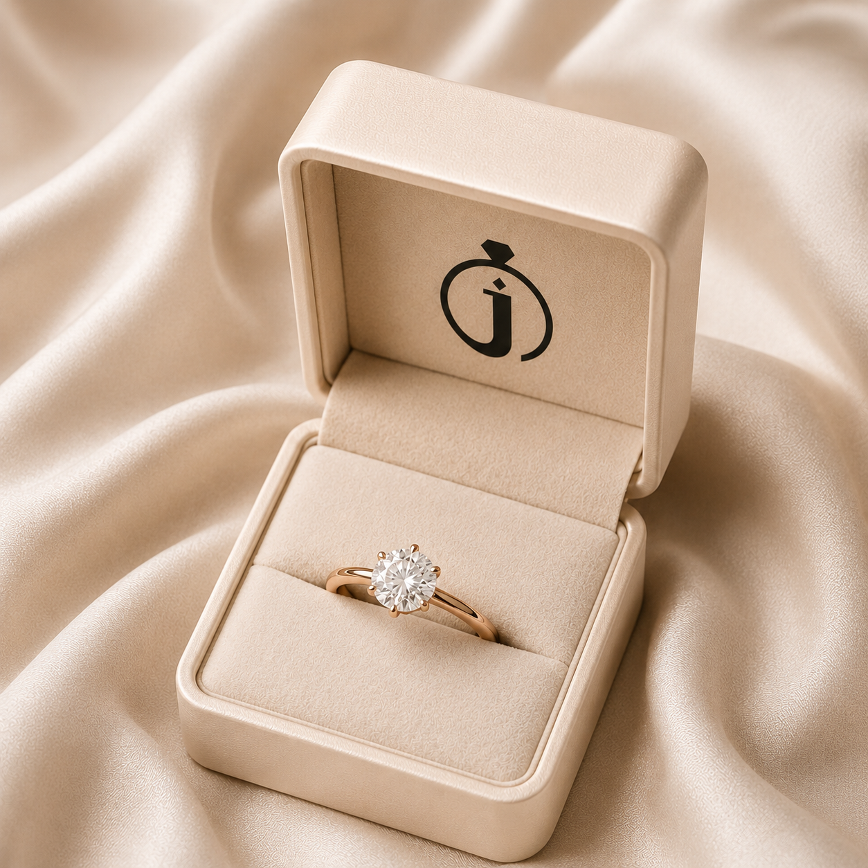 Moissanite 1.10 CT Round Cut Diamond Solitaire Ring