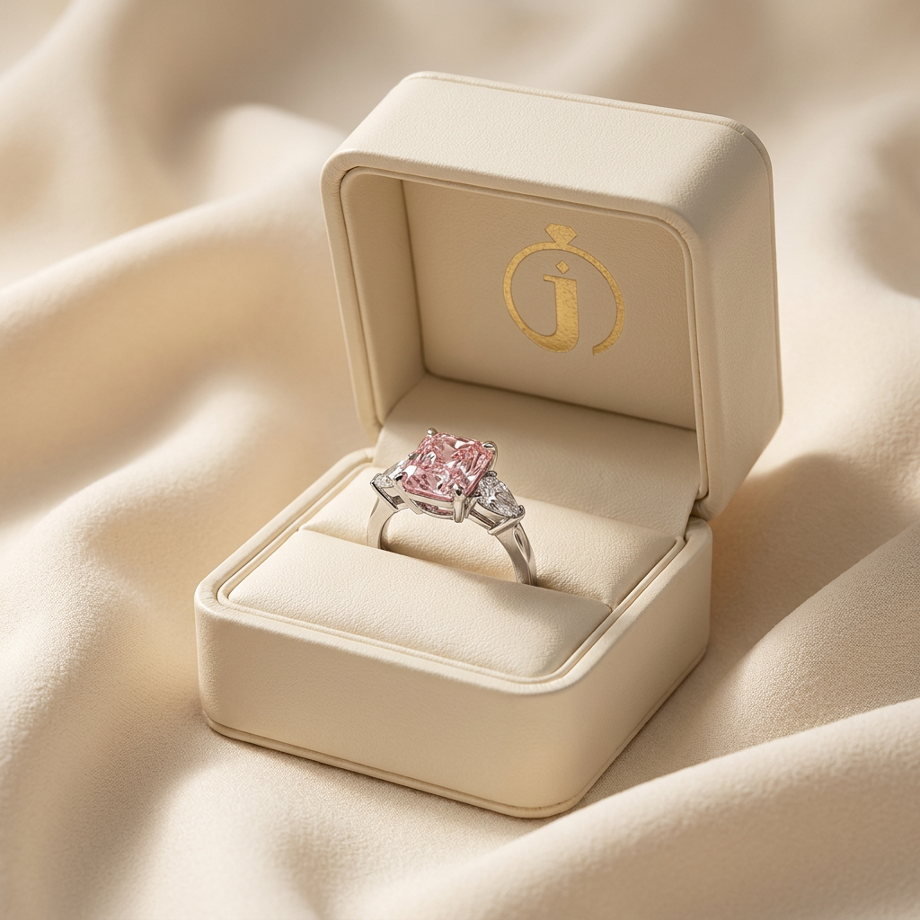 Lab Grown 5.00 CT Cushion Cut Diamond Three Stone Ring