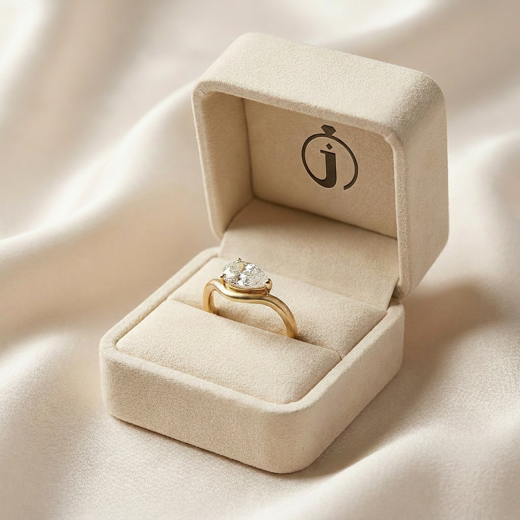 Lab Grown 3.00 CT Pear Cut Diamond Solitaire Ring