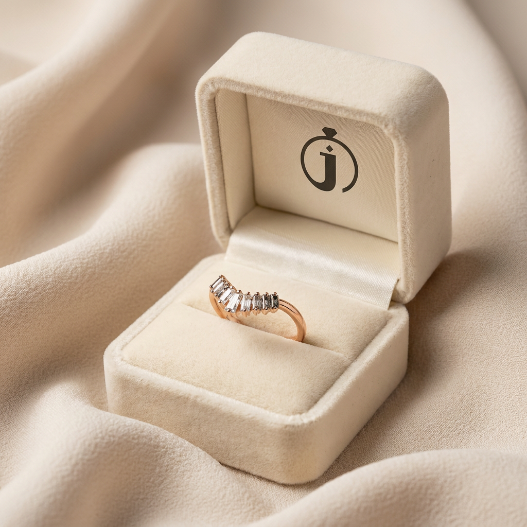 0.30 CT Baguette Cut Salt and Pepper Diamond Band
