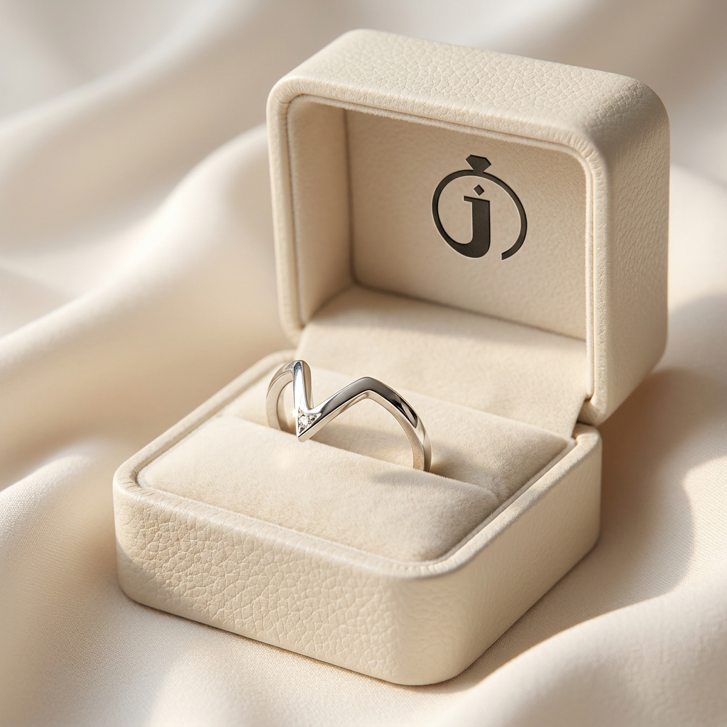 Moissanite 0.03 CT Round Cut Diamond Ring