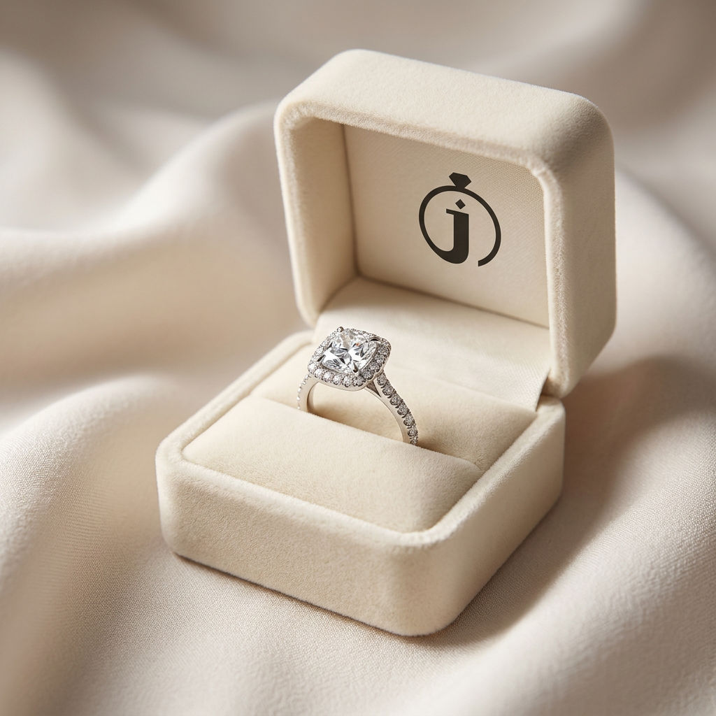 Moissanite 1.45 CT Radiant Cut Diamond Halo Ring