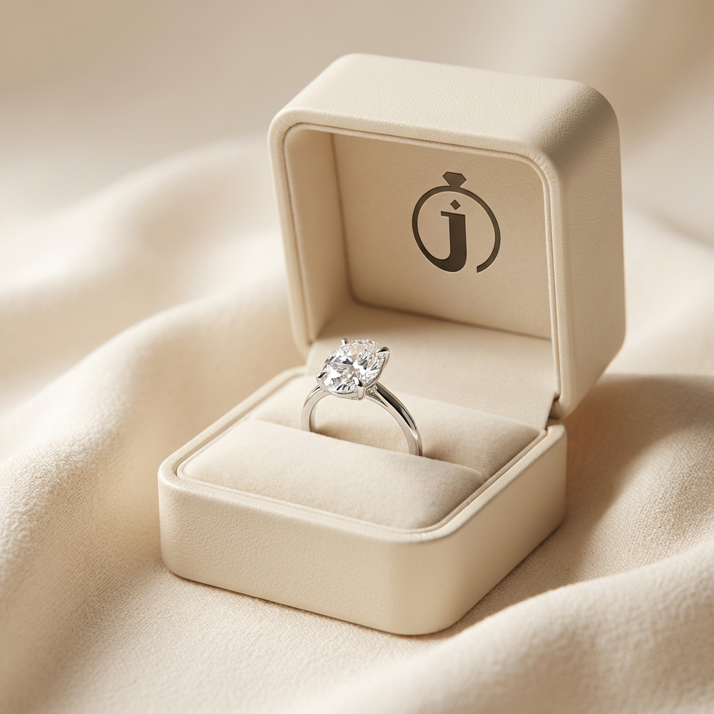 Moissanite 2.30 CT Oval Cut Diamond Solitaire Ring