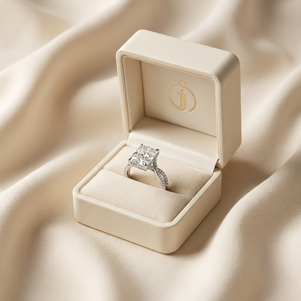 Moissanite 2.40 CT Radiant Cut Diamond Solitaire Ring