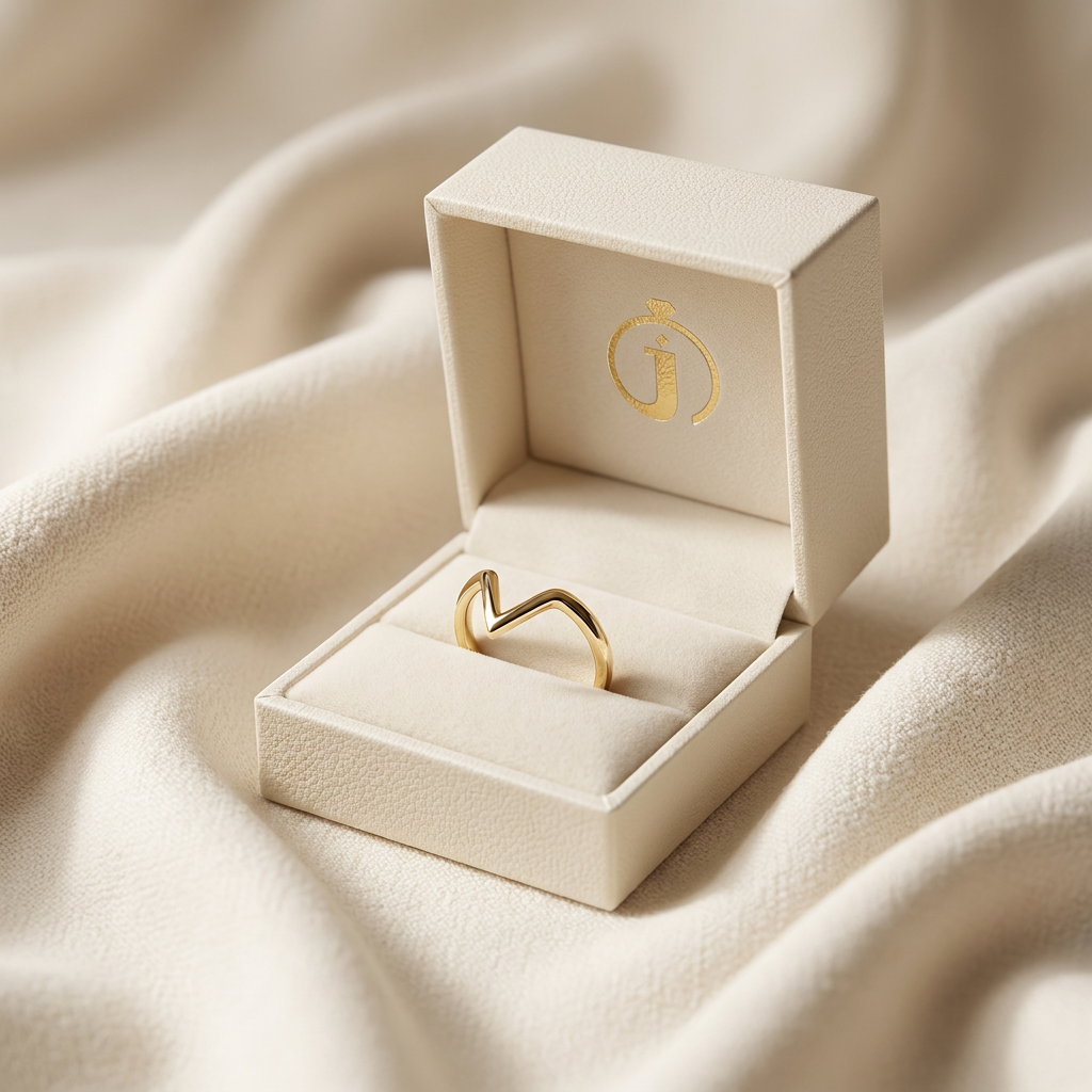 V-Shape Plain Wedding Band