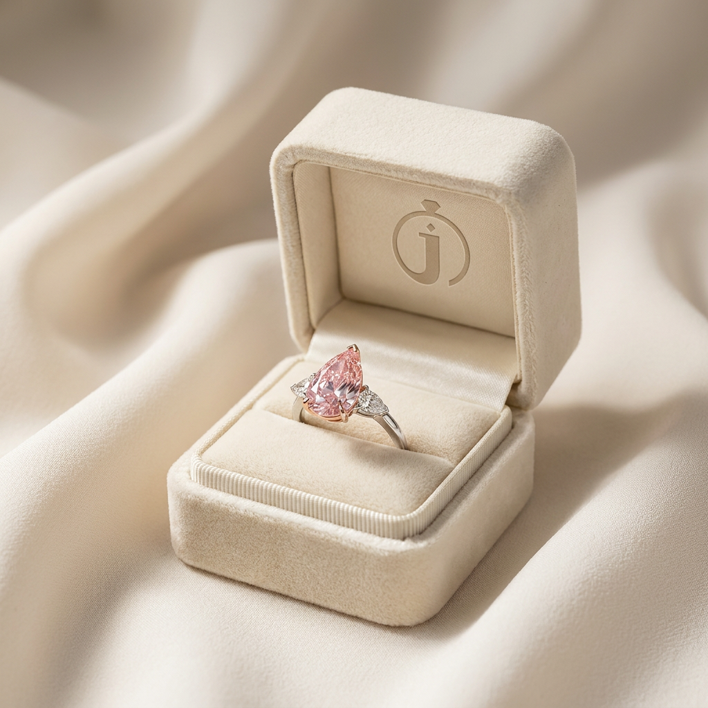 Lab Grown 5.00 CT Pear Cut Diamond Three Stone Ring