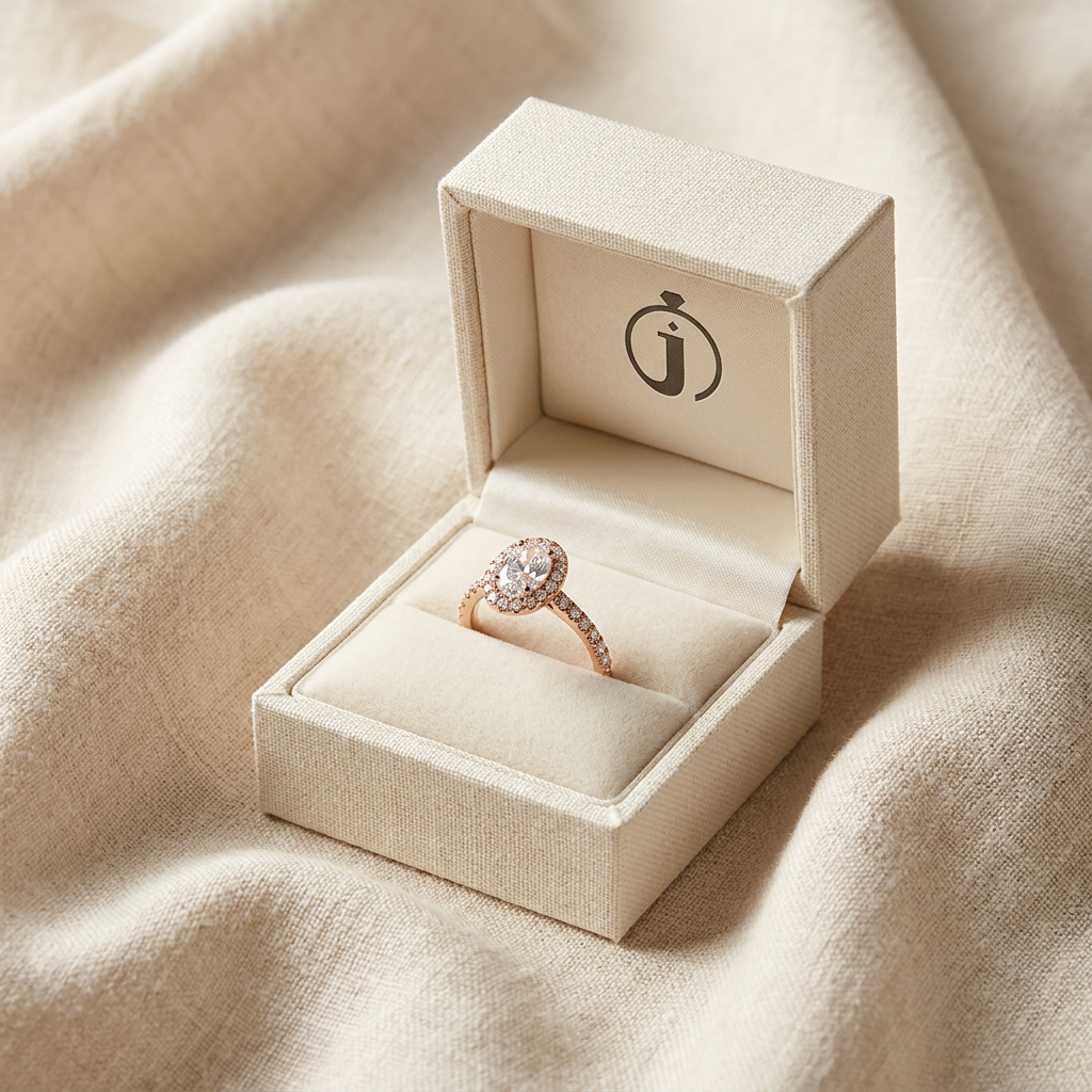 Moissanite 2.76 CT Oval & Round Cut Diamond Halo Ring