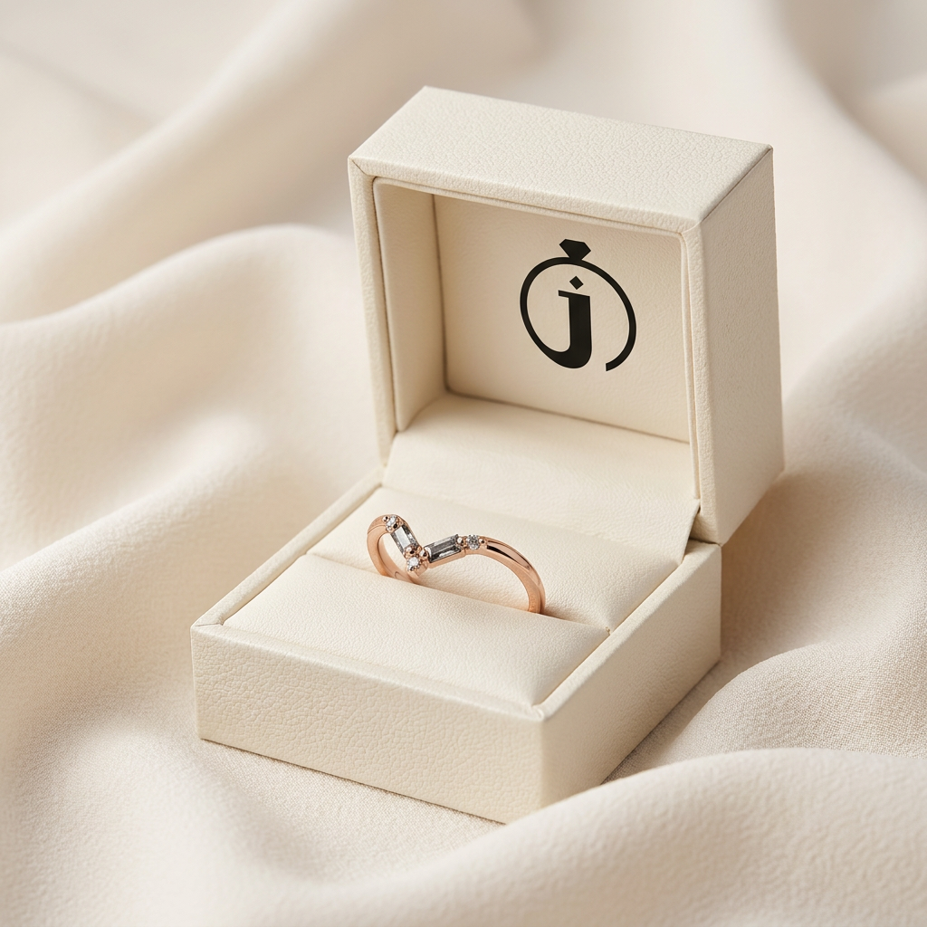 0.15 CT Baguette & Round Cut Salt and Pepper Diamond Ring