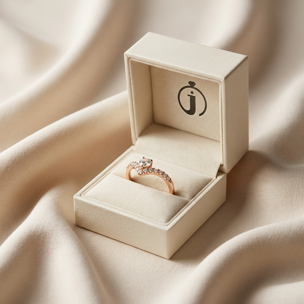 Moissanite 0.21 CT Round Cut Diamond Ring