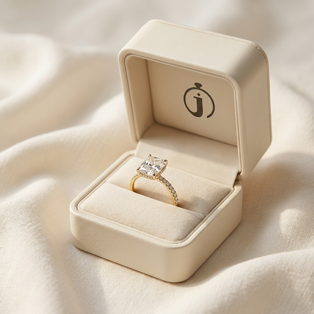 Moissanite 2.85 CT Radiant Cut Diamond Solitaire Ring