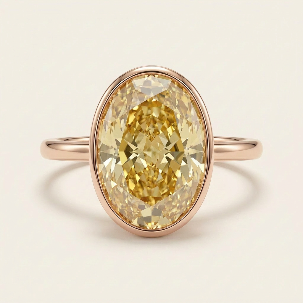 Moissanite 2.35 CT Oval Cut Diamond Solitaire Ring