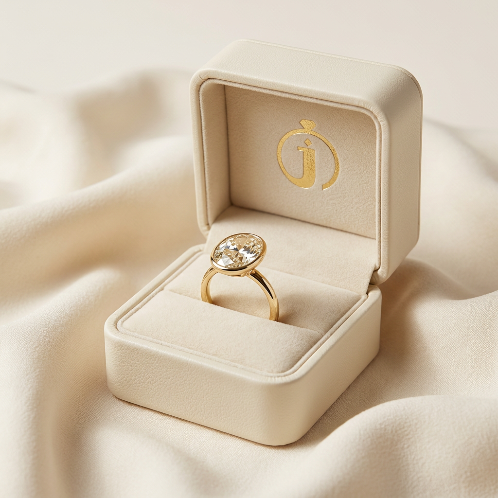 Moissanite 2.35 CT Oval Cut Diamond Solitaire Ring