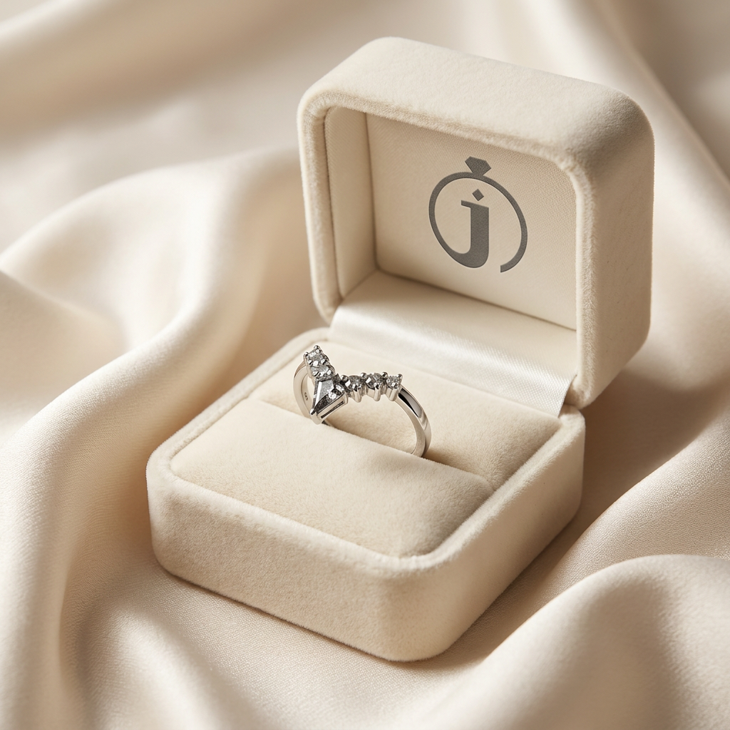 0.45 CT Kite & Round Cut Salt and Pepper Diamond Ring