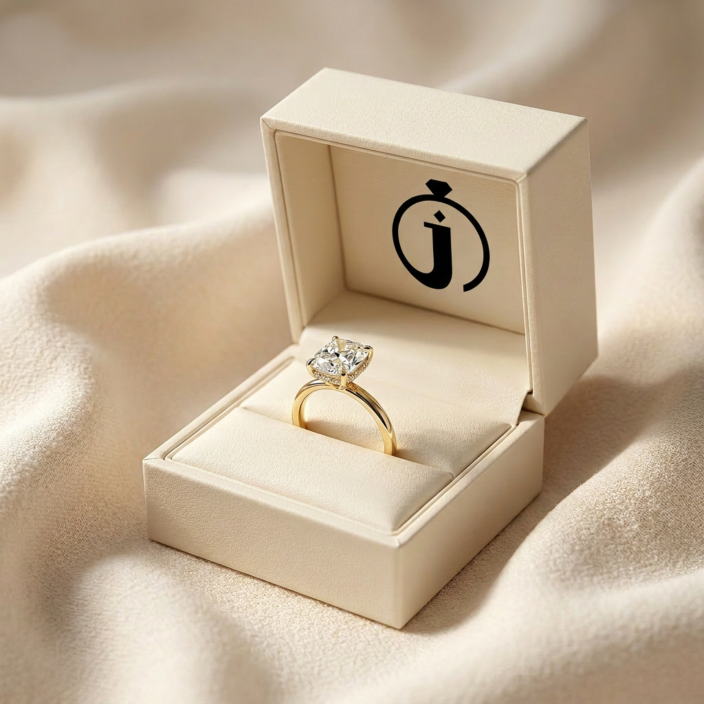 Moissanite 2.10 CT Cushion Cut Diamond Solitaire Ring