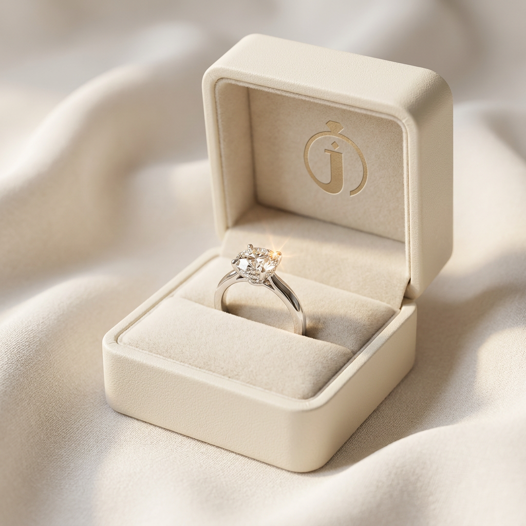 Lab Grown 2.50 CT Round Cut Diamond Hidden Halo Ring