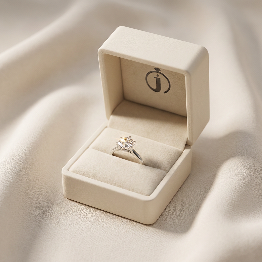 Moissanite 1.50 CT Hexagon Cut Diamond Solitaire Ring