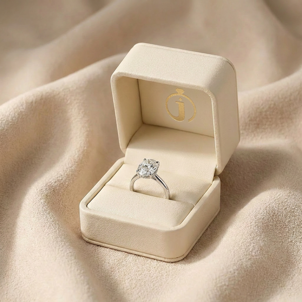 Moissanite 2.85 CT Oval Cut Diamond Solitaire Ring