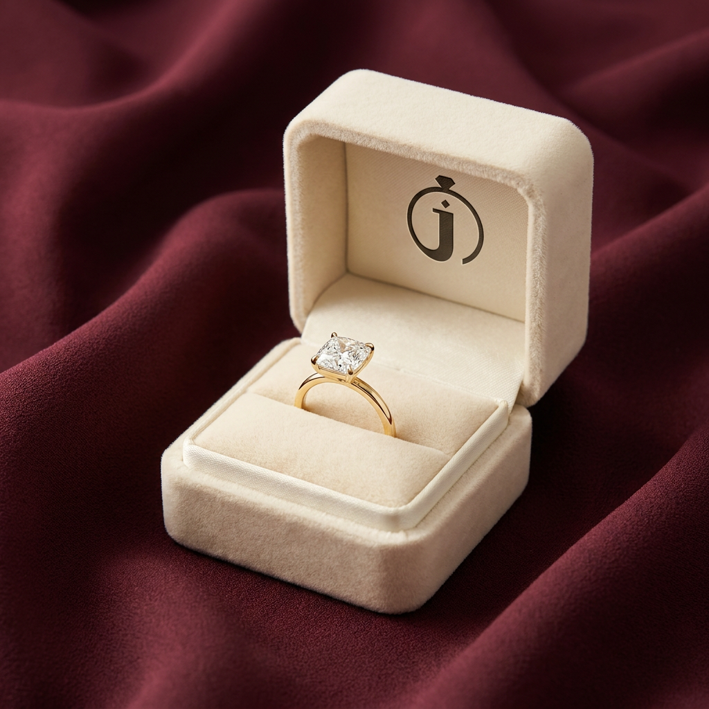 Moissanite 3.00 CT Cushion Cut Diamond Dainty Solitaire Ring