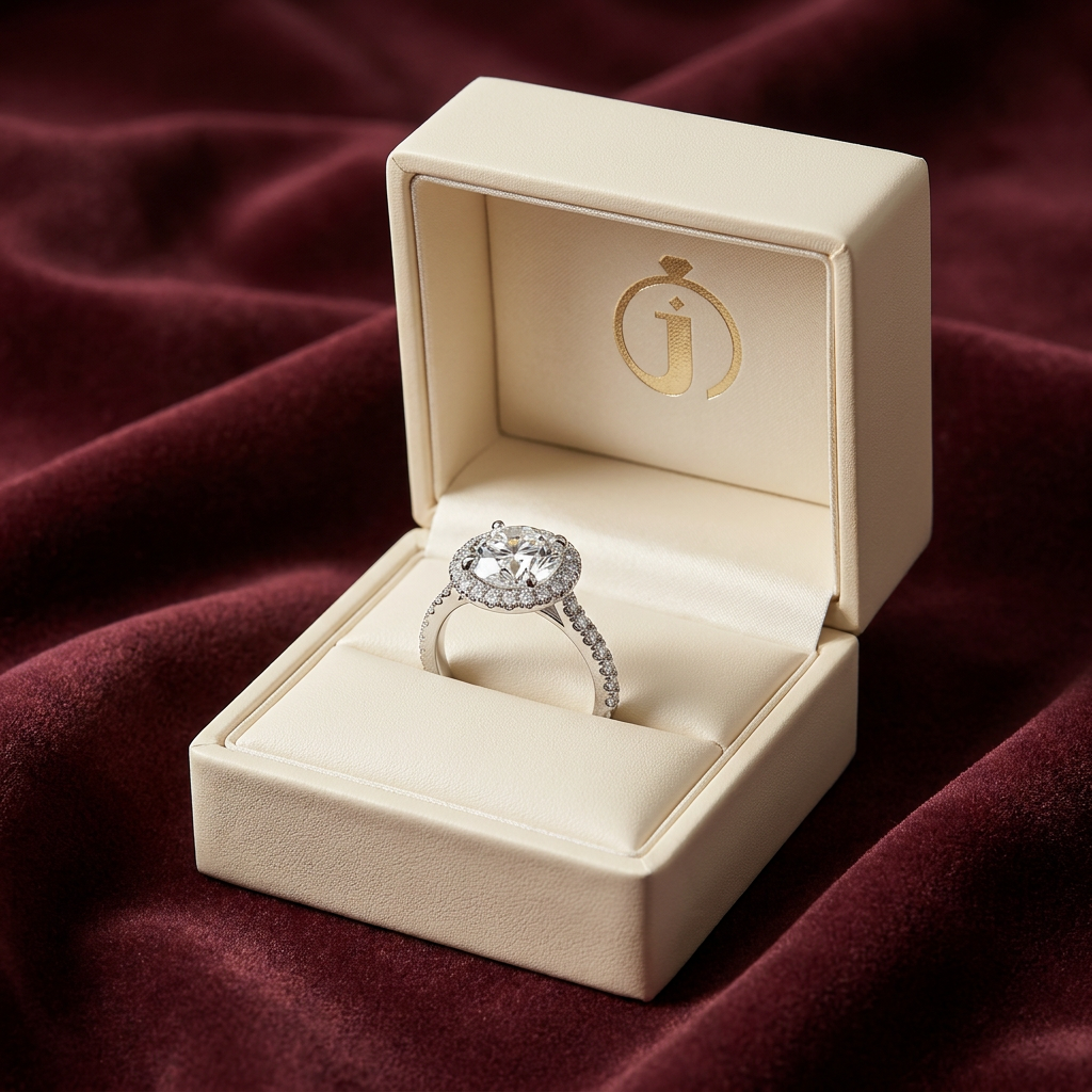 Moissanite 3.50 CT Round Cut Diamond Halo Ring