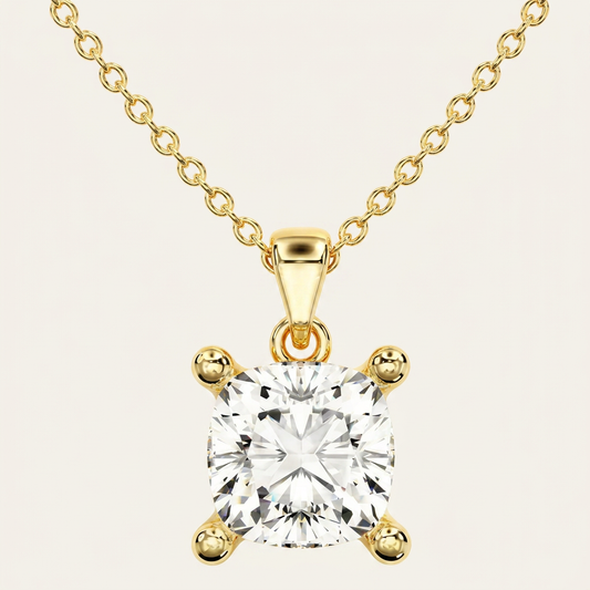 Moissanite 1.00 CT Cushion Cut Diamond Necklace