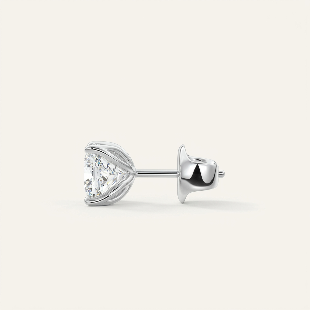 Moissanite 1.00 CT Cushion Cut Diamond Stud Earrings