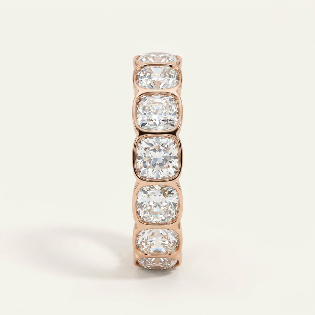 Moissanite 4.05 CT Cushion Cut Diamond Ring