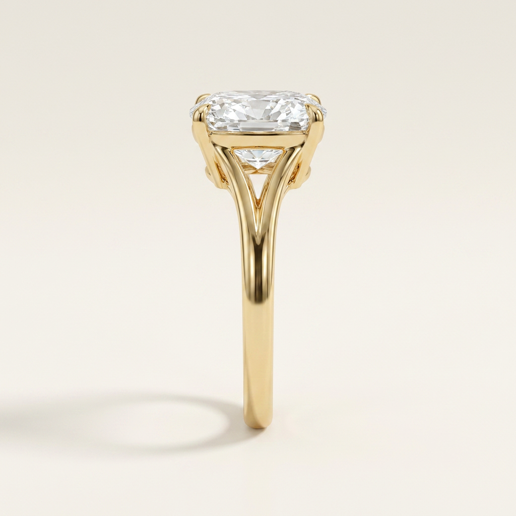 Moissanite 3.00 CT Cushion Cut Diamond Promise Solitaire Ring